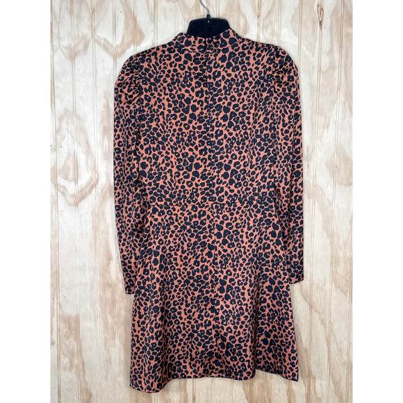 Gianni Bini Canyon Sunset Cheetah Print Puff Sleeve Dress Size 2 NWT DRS Sawyer - Picture 5 of 7